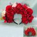 JSGHGDF Bridal Garlands Florals Crown Wedding Flower Headband Beach Wreath Hairband Girls Hair Accessory Women Head Hoop Props Blue - Buy Online on SooperMarket.com