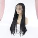 Buy Black Three-Small Braid Wig | High-Temperature Silk Front Lace | Large Size Chemical Fiber Wig | International Shipping Available - Buy Online on SooperMarket.com