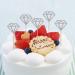 Vaguelly 50pcs Diamond Dessert Topper Happy Wedding Diamond Birthday Cake Picks Wedding Decoration Fruit Cake Decorations for Home Fruitcakes Wedding D cor Anniversary Toothpick Flash Baby Silver medium - Buy Online on SooperMarket.com