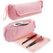 Bestauty Hair Tools Travel Bag Heat Resistant Mat 2 in 1 hot tools Travel Bag Storage Bag for Curling Iron Straighteners Hair Styling Tools Pink