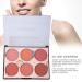 6 Colors Rouge Palette - Long-lasting Waterproof Blush for All Occasions | Multi-functional Face Make-Up | No Irritation Blush 1 Piece - Buy Online on SooperMarket.com