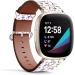 Leather Bands for Fitbit Versa 4 Versa 3 Sense & Sense 2 - Medical Stethoscope Pattern Replacement Strap - Buy Online on SooperMarket.com