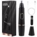 FEITA Ear and Nose Hair Trimmer for Men Electric Cordless Men Rechargeable Nose-Hair Trimmer 360 Rotating Dual-Blade Waterproof Nose Clippers Dad & Men's Gifts for Him Black