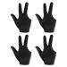 PATIKIL 3 Fingers Pool Gloves, Billiard Gloves Left & Right Hand Show Gloves Pool Cue Glove, for Shooter Carom Pool Snooker Cue Sport Black