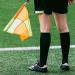 2PCS Football Referee Flags with Storage Bag - Waterproof Hand Flags for Soccer, Rugby, and Hockey Matches | 13.78x13.78inch - Buy Online on SooperMarket.com