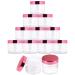 Beauticom 2 oz./ 60 Grams/ 60 ML Thick Wall Round Clear Plastic LEAK-PROOF Jars Container with ROSE GOLD Lids for Cosmetic, Lip Balm, Creams, Lotions, Liquids (12 Jars, Rose Gold) 12 Jars Rose Gold