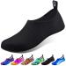 DigiHero Water Shoes for Women and Men, Quick-Dry Aqua Socks Swim Beach Womens Mens Shoes for Outdoor Surfing Yoga Exercise 8.5-9 Women/7.5-8 Men Black