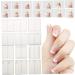 1Sheet French Nail Stickers Manicure Nail Art Stencils Nail Art Sticker 3-in-1 Guide Stickers Self-adhesive Sticker Tips For Manicure DIY Nail Art Tools - Buy Online on SooperMarket.com