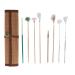 7pcs Ear Clean Feather Kit Earwax Cleaning Tools with Bamboo Mat Deeply Clean Massage Relaxing Ear Wax Removal Feather