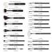 BEILI 20pcs Makeup Brush Set - Natural Goat Hair & Premium Synthetic Kabuki Brushes for Foundation, Powder, Contour, Eyeshadows, Eyebrows, and Eyeliner - Black - Buy Online on SooperMarket.com