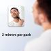 2 Pack Fogless Shower Mirrors for Shaving - Portable, Unbreakable, Anti-Fog, Wall/Camping Hanging - 8x6 Medium Size - Ideal for Travel, Bathroom, Locker - Makeup, Shave - Buy Online on SooperMarket.com