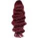 YEESHEDO Wine Red Long Wavy 24 Drawstring Ponytail Hair Extension - Clip-in Curly Synthetic Hairpiece for Women - Buy Online on SooperMarket.com