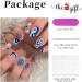 Blue Heart Flame Press On Nails - Medium Size, Acrylic Nude Design for Women and Girls by RUNRAYAY - Buy Online on SooperMarket.com