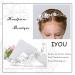 IYOU Princess White Flower Headpiece | Pearls & Crystal Bridal Hair Accessories for Girls | Elegant Wedding & Communion Hairdress - Buy Online on SooperMarket.com