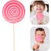 Warmhm 5pcs Candy Lollipops Crafts Pendant Boys Artificial Lollipop Giant Fake Lollipops Handmade Fruit Flavored Lollipops Swirl Lollipops Baby Items Wooden Rainbow Candy Manual Toddler Pinkx5pcs 14*1CMx5pcs - Buy Online on SooperMarket.com