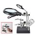 Beileshi 2.5X 7.5X 10X LED Light Helping Hands Magnifier Soldering Station,Magnifying Glass Stand with Auxiliary Clamp and Alligator Clips 2.5x+7.5x+10x
