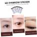 NOLITOY 4pcs Waterproof Eyebrow Women Transfer Like Sticker Men Makeup Water Hair-like Tool Authentic 21x15cm Brown - Buy Online on SooperMarket.com