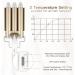 Ten-Tatent 3 Barrel Hair Waver Curling Iron 25mm - 2 Temperatures - Quick Heating - for Long or Short Hair Styling - Heat Resistant Glove - Gold - Buy Online on SooperMarket.com