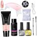 Polygel Nail Kit - All-in-One Starter Set for Nail Extensions & Art | 8 Piece DIY French Nail Tools (PGP012) - Buy Online on SooperMarket.com