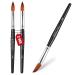 JOSLOVE Acrylic Nail Brush, Kolinsky Acrylic Nail Brush for Acrylic Application, Nail Brushes for Acrylic Powder, Pure Kolinsky Sable Hair, Wooden Handle, 2PCS (Size 16) G-Size 16