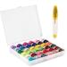 Xiphum 37Pcs Premium Bobbins Set with 36-Color Sewing Threads and I Scissor Pre-Wound Bobbins with Clear Case for Bro-Ther/Ja-Nome/Elna/Baby-Lock/Sin-ger Standard Sized