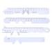 4-Piece Pupil Gap Ruler Set - White Straight Edge PD Measurement Tool for Easy Eye Distance Assessment - Buy Online on SooperMarket.com
