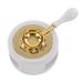LetterWax Letters WaxWaxKit Wax Warmer Spoon Candle Brass Head Wooden Handle Letter Sealing Kit Set Brown (Milky Gray)