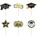 2024 Graduation Cupcake Toppers - 12Pcs Glitter Black Gold Class of 2024 Congrats Grad 2024 Cap Diploma Cupcake Picks Graduation Cake Decorations for 2024 Graduation Party Supplies - Buy Online on SooperMarket.com