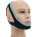 Adjustable Anti-Snoring Chin Strap - Black with Sky Blue Trim - Stop Snoring & Improve Sleep Quality - Buy Online on SooperMarket.com