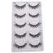 Bluelans 5 Pairs Soft Long Black Cross False Eyelashes Makeup Eye Lash Extension