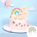 Airfish Rainbow Cake Topper Rainbow Cake Decoration for Happy Birthday Rainbow Theme Cake Supplies for Boys and Girls Party Anniversary Wedding Kids - Buy Online on SooperMarket.com