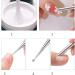 Stainless Steel Cuticle Pusher Nail Dotting Pen Nail Care Tool Double Ended Manicure Cuticle Remover Cleaner Nail Dotting Pen Set Nail Dotting Pens For Nail Art Nail Dotting Pen And Brushes - Buy Online on SooperMarket.com