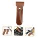 NOLITOY Manual Razor Travel Cover - Brown PU Shaver Storage Case (16.5x4.2x1CM) | International Shipping Available - Buy Online on SooperMarket.com