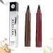 LONGLUAN Waterproof Sweat-Proof and Non-smudging Four-Pronged Eyebrow Pencil Nexavale Eyebrow Nexavale Magic Eyebrow Enhancing Pen Waterproof 4-Tip Eyebrow Unique Quad Eyebrow Pencil (02+03)