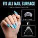 TOMICCA Short Coffin French Edge Nail Tips - 240pcs Half Cover False Nails - Natural Matte Acrylic Extensions - 15 Sizes Salon Quality Artificial Nails - Buy Online on SooperMarket.com