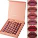 Lipstick for Women,6 Colors Matte Lipstick Set, Long-Lasting Wear Non-Stick Cup Liquid Lipstick, Not Fade Waterproof Lip Gloss, Lip Makeup Gift Sets for Girls and Women Color A