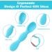 Vicloon Baby Fork and Spoon Set - 2Pcs Silicone Self Feeding Utensil for Infant/Toddler - Easy Grip Toddler Cutlery Kit in Blue - Buy Online on SooperMarket.com