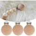 Cikonielf 5pcs Wood Pacifier Clips - 3cm Baby Pacifier Belt Holder & DIY Accessories for Teething - Buy Online on SooperMarket.com