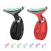 Nadove Micro-Glow Facial Nadove Micro Glow Face Sculptor Micro Glow Facial Machine Microcurrent Multifunctional Facial Massager Double Chin Eliminator (Black+Red)