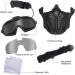 Tactical PJ Airsoft Helmet Set with Full Face Protection Mask, Detachable Anti-Fog Goggles - Paintball CS BK - Buy Online on SooperMarket.com