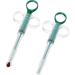 Nuanchu 2 PiecesCat Pill Shooter Pill DispenserDogPillerPillGunPet TabletSyringe Pusher Soft TipPet MedicineFeeder for Feeding Small Animals Green