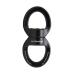 Fusion Climb Delta Swivel, Safest Rotational Device Hanging Accessory for Web Tree Swing, Therapy Swing, Aerial Dance, Swing Spinner Hanger, Rock Climbing, Hanging Hammocks (FP-8300-BLKBLK) Dual Oval Rings