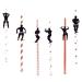 36Pcs Bachelorette Party Decorations Straws Stripper Pole Dancing Men Confetti Straws Party Paper Straws for Bachelorette Decorations Bridal Shower Favors Supplies (Rose Gold)
