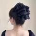 LONGLUAN Bow Bubble Clips Chiffon Silk Bubble Bow Hair Claw Jaw Clip Layered Bubble Mesh Tulle Fluffy Hair Clips Large Claw Clips for Thick Hair (2pcs-B) - Buy Online on SooperMarket.com