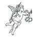 Dopetattoo 6 Sheets Temporary Tattoos cupid angel cherub baby tattoo cartoon Temporary tattoo Neck Arm Chest 3.7 Inch