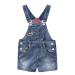 KIDSCOOL SPACE Little Girl Jean Overalls Big Ripped Denim Shortalls 6-7 Years Blue-1922