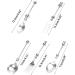 Funny Cake Bread Forks Bead Stringing Round Spoon Stainless Steel Dessert Forks Multi-Functional Kitchen Tool Fruit Fork Bead Stringing Fork - Buy Online on SooperMarket.com