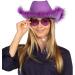 Funcredible Purple Cowgirl Hat with Glasses | Western Rodeo Costume Accessories for Women, Girls, and Kids - Buy Online on SooperMarket.com