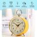 Tenock Retro Alarm Clock - Silent Loud for Deep Sleepers Night Light & Snooze Battery Operated Radiation-Free Yellow - Ideal for Bedroom & Living Room - Buy Online on SooperMarket.com