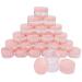 24 pieces of cream can empty hip 10ml lip balm jars small cans with lid plastic mini doses travel set cosmetics empty for cream lotion masks cosmetics nail art rhinestones pink
